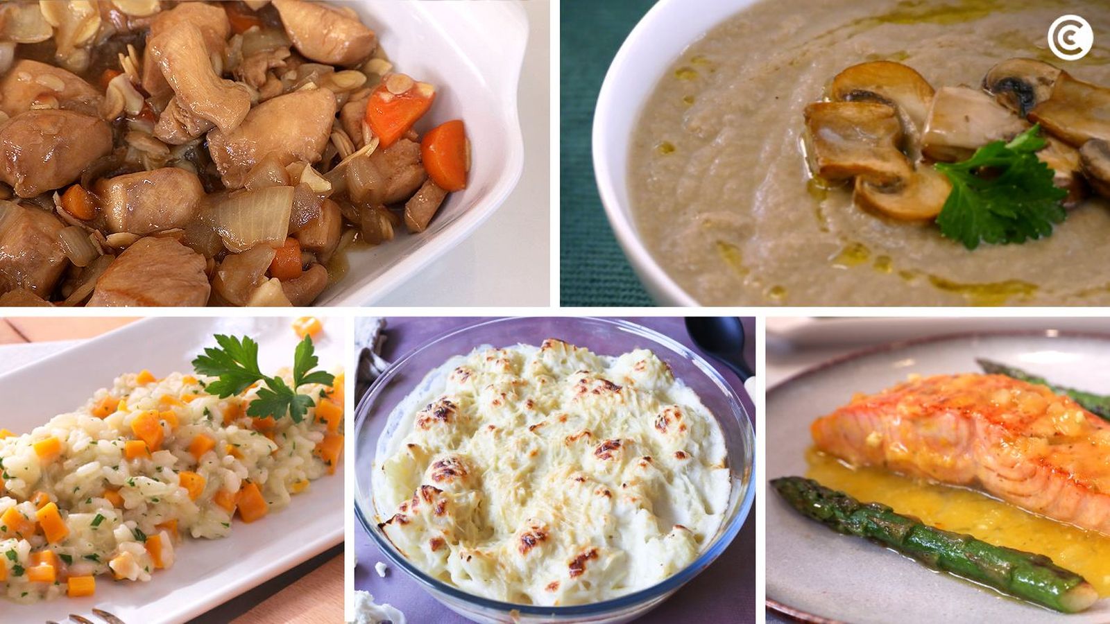 Recetas para menú de otoño semanal