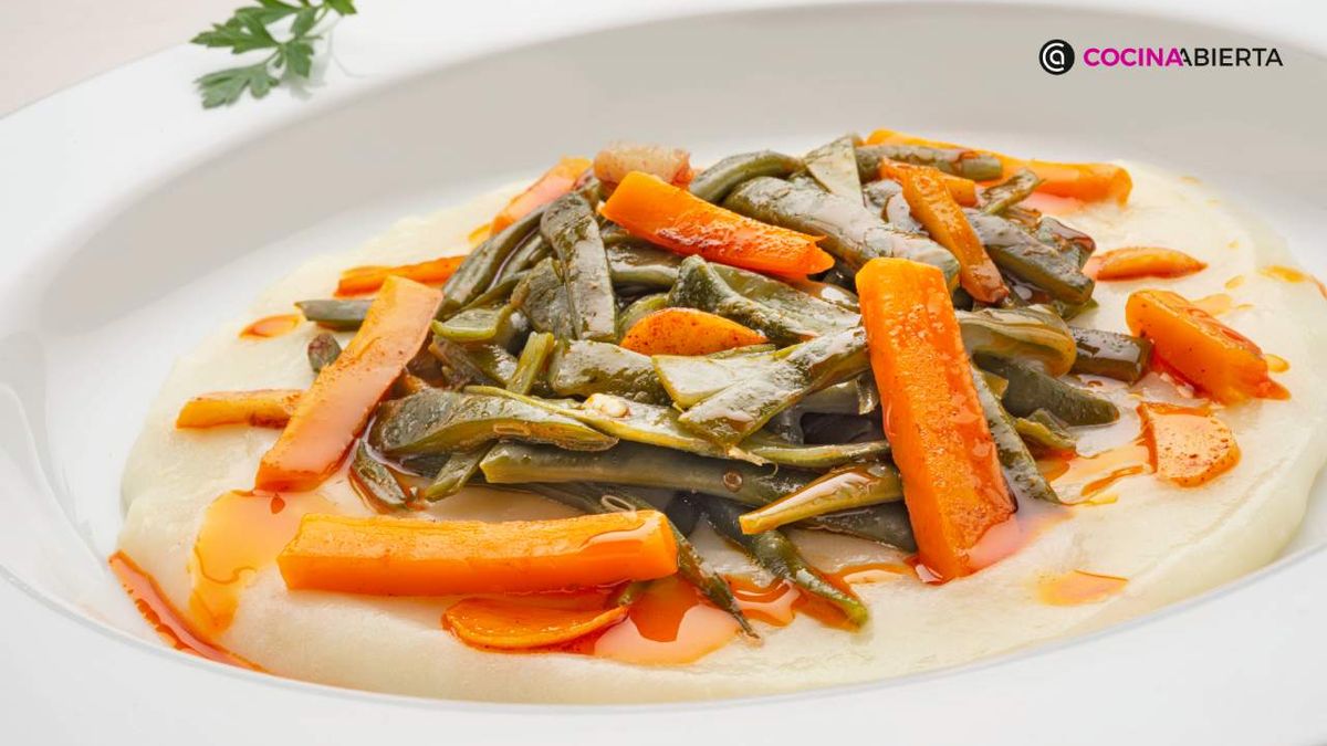 Puré de patatas con judías verdes al pimentón, receta fácil y saludable de Karlos Arguiñano
