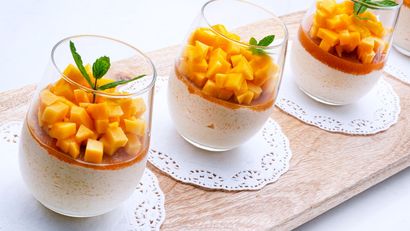 Mousse de melocotón fresco