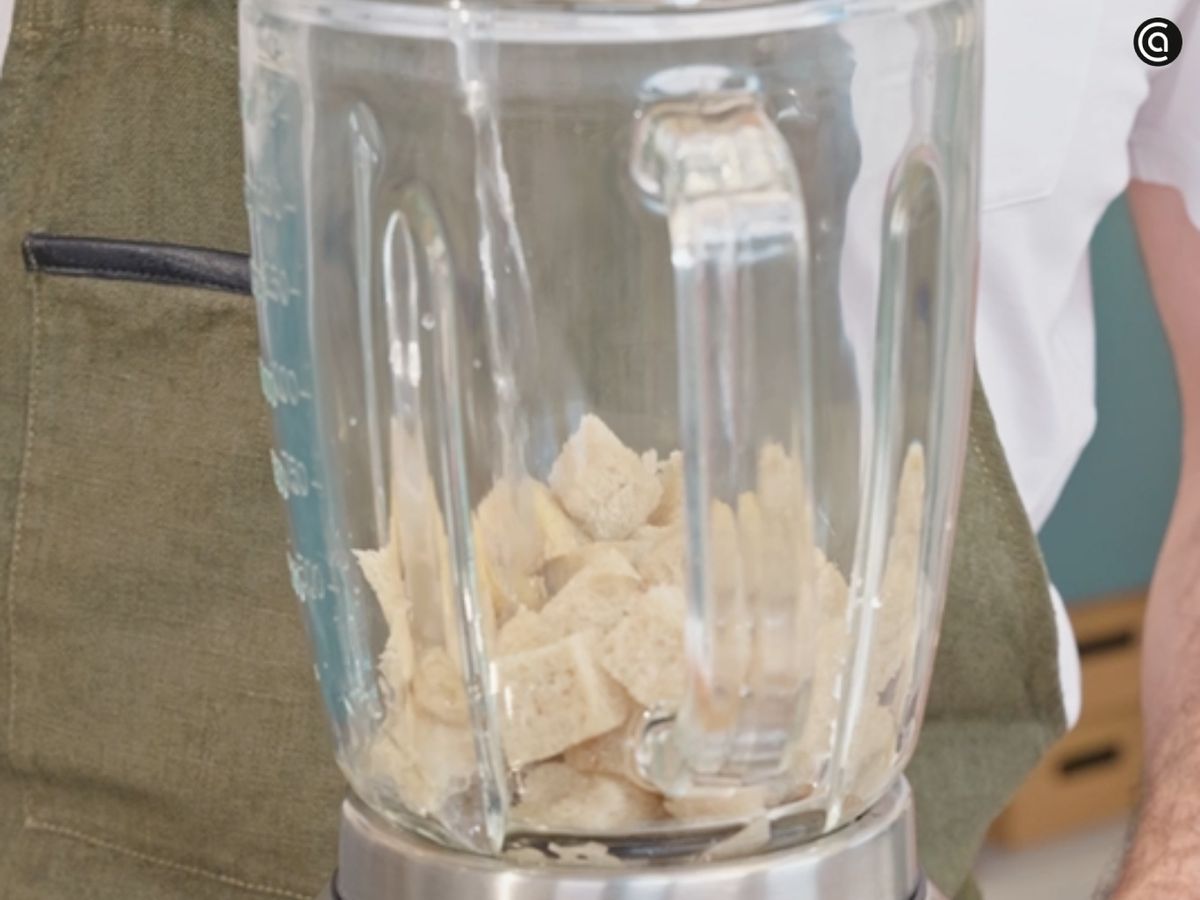 Salmorejo de sandía - paso 1