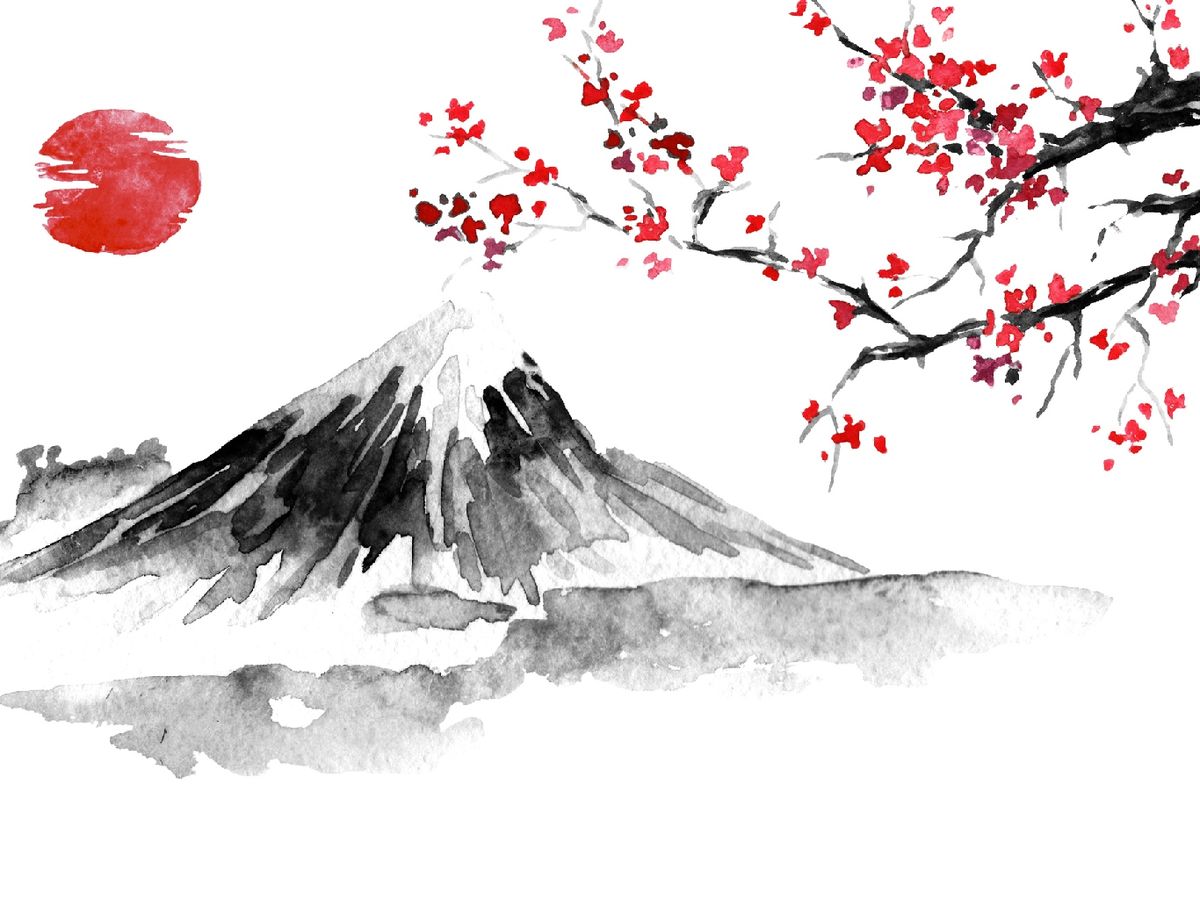 La flor de sakura se utiliza a menudo en la literatura y arte japonés