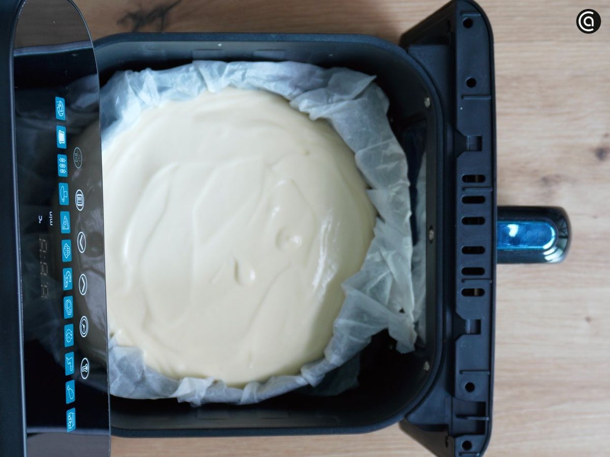 Cocina la tarta de queso en la freidora de aire
