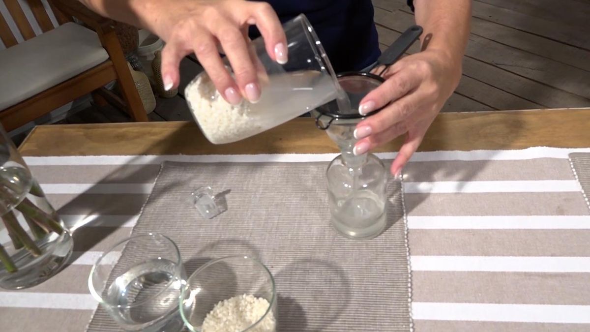 tonico agua de arroz colar