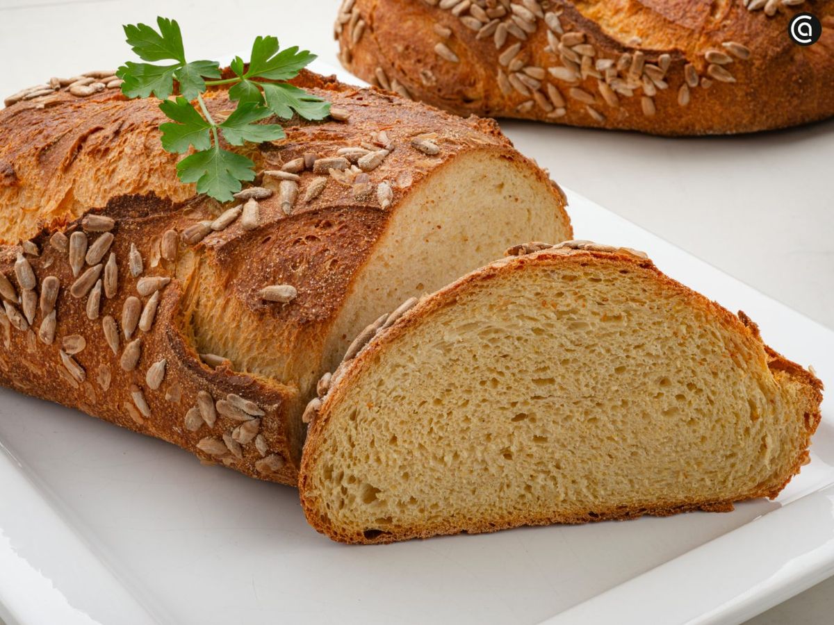 Pan de maíz y trigo con pipas de girasol, receta de pan de crujiente de Joseba Arguiñano