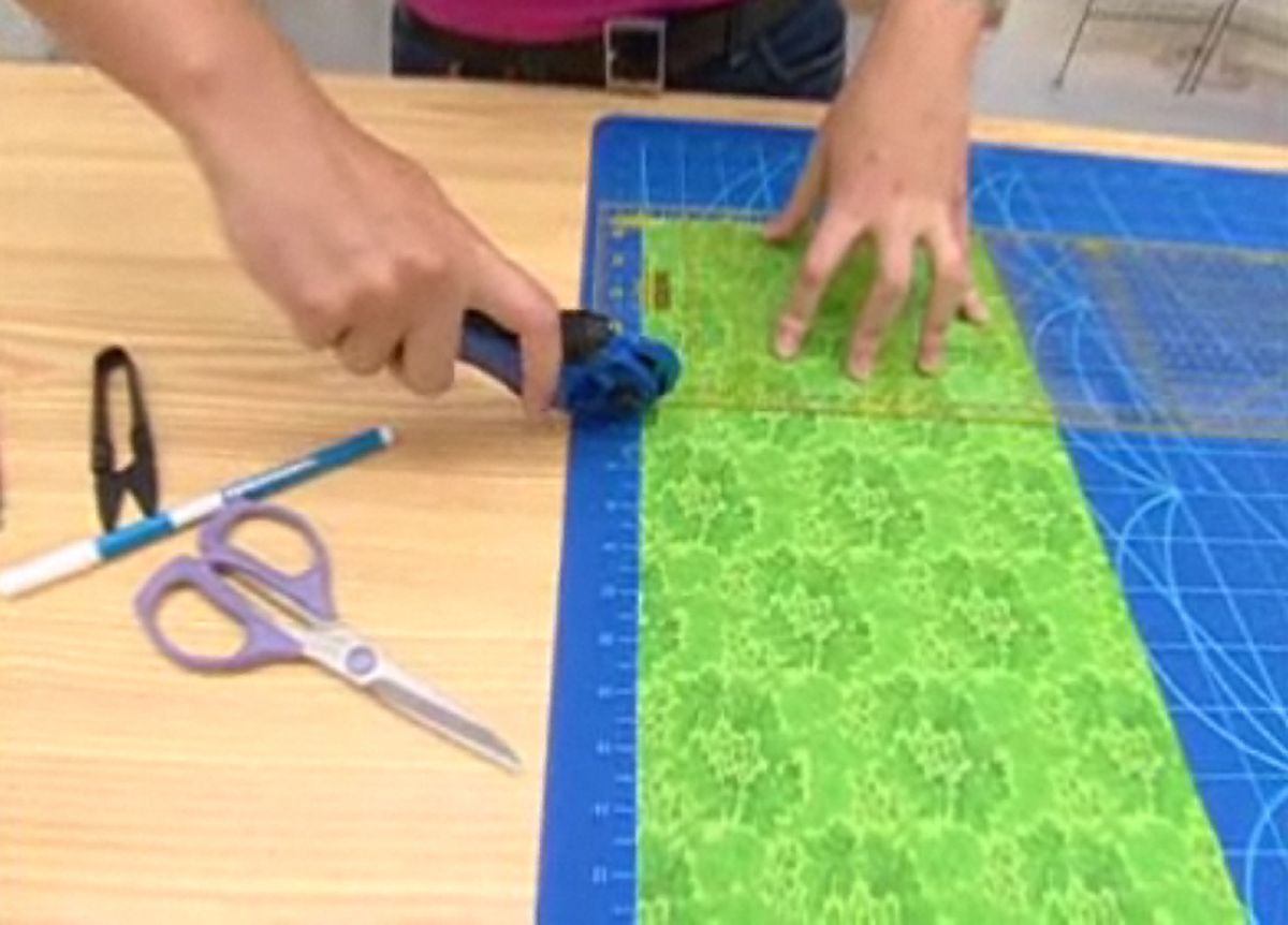 Mantel individual de patchwork paso 1