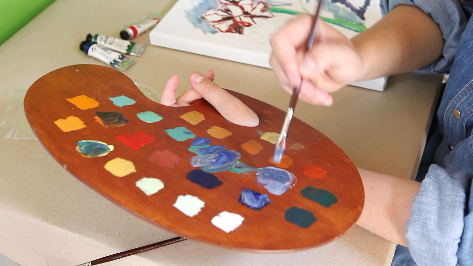 Cómo hacer una paleta de pintor