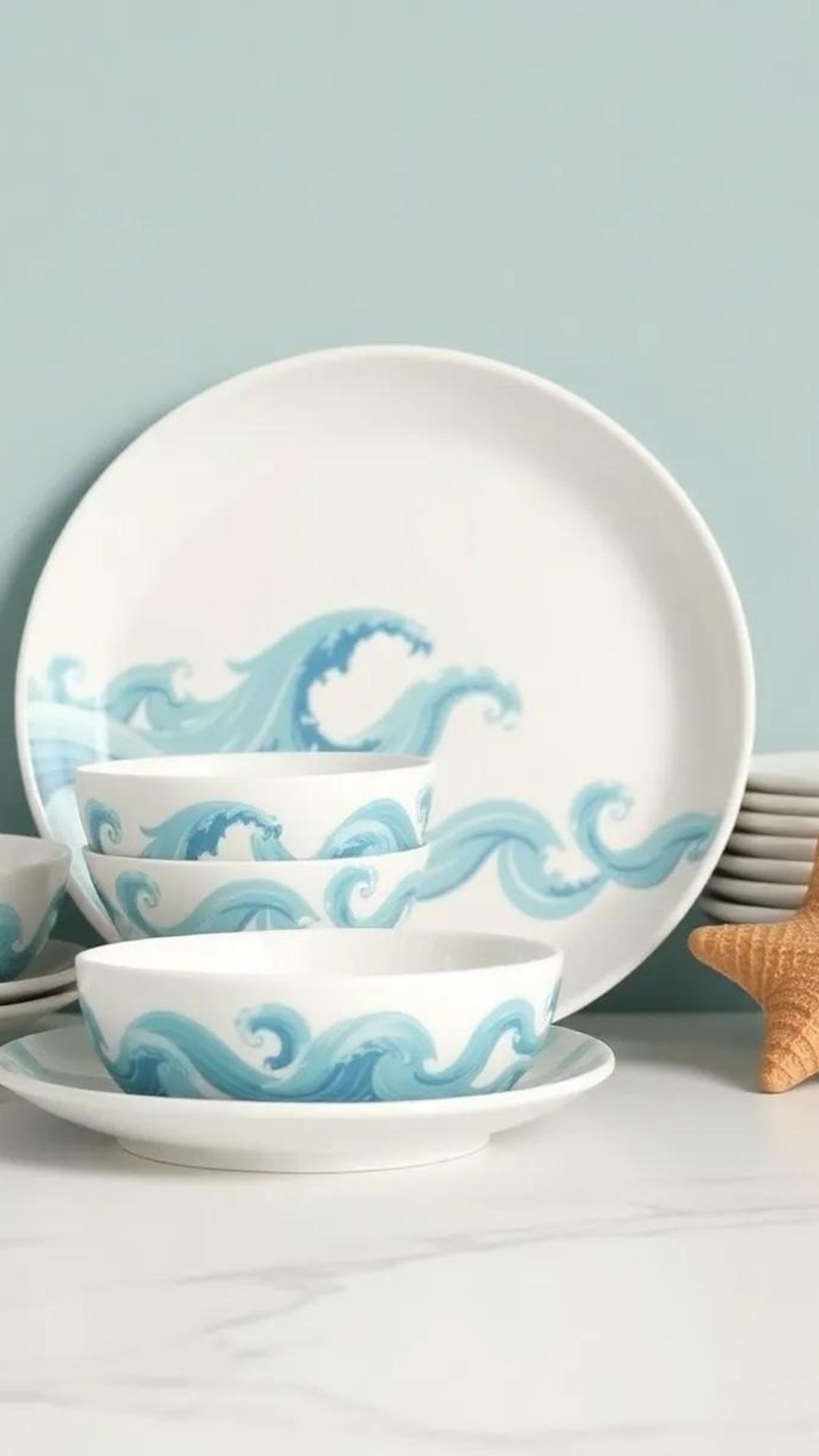 Vajillas con estampados marineros o florales tambien son una muy buena opción