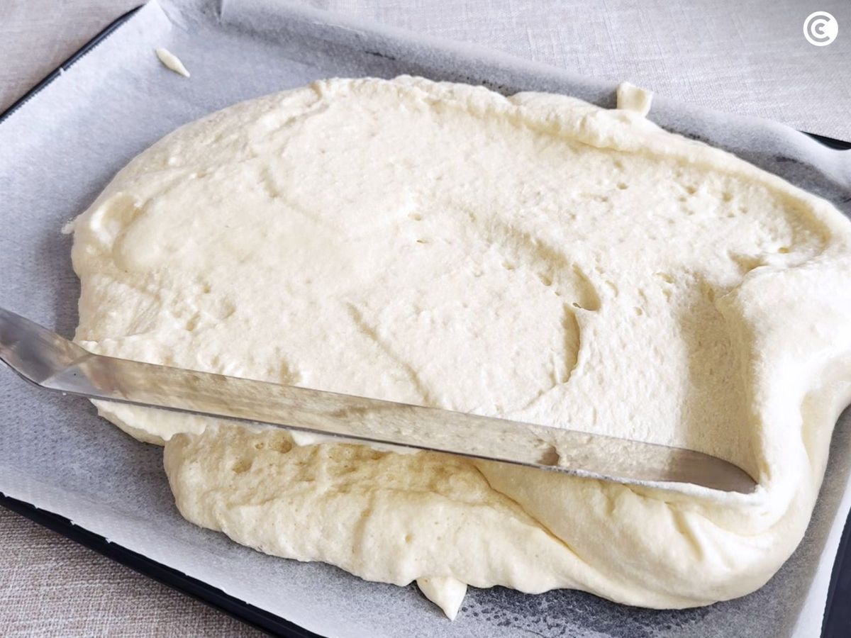 Preparar el brazo de gitano para hacer en el horno