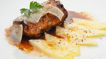 Pollo teriyaki con carpaccio de melón, receta de Karlos Arguiñano