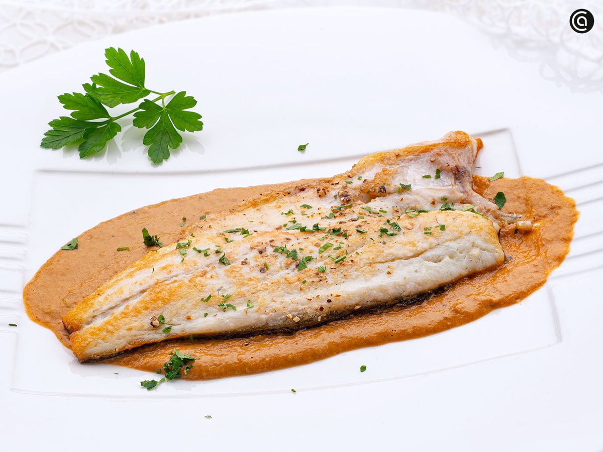 Lubina con salsa de mejillones de Karlos Arguiñano