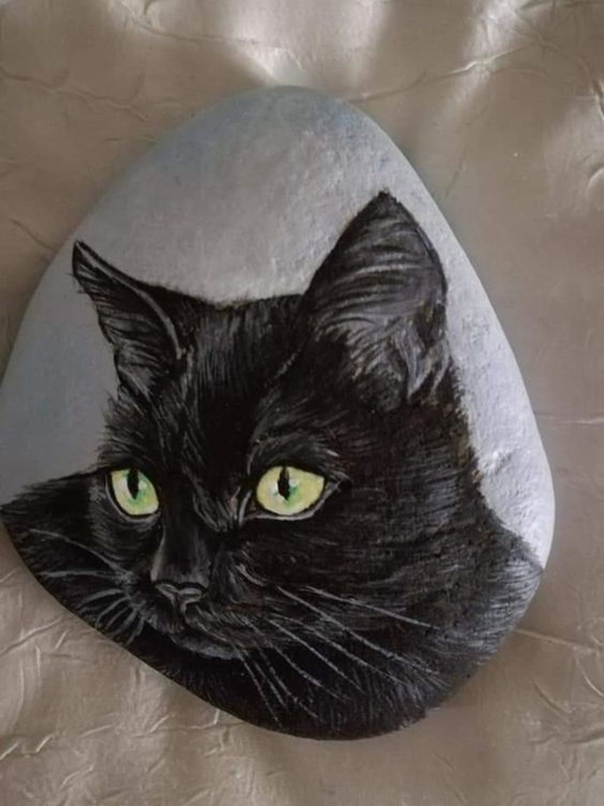 piedras pintadas jardin gato pinterest