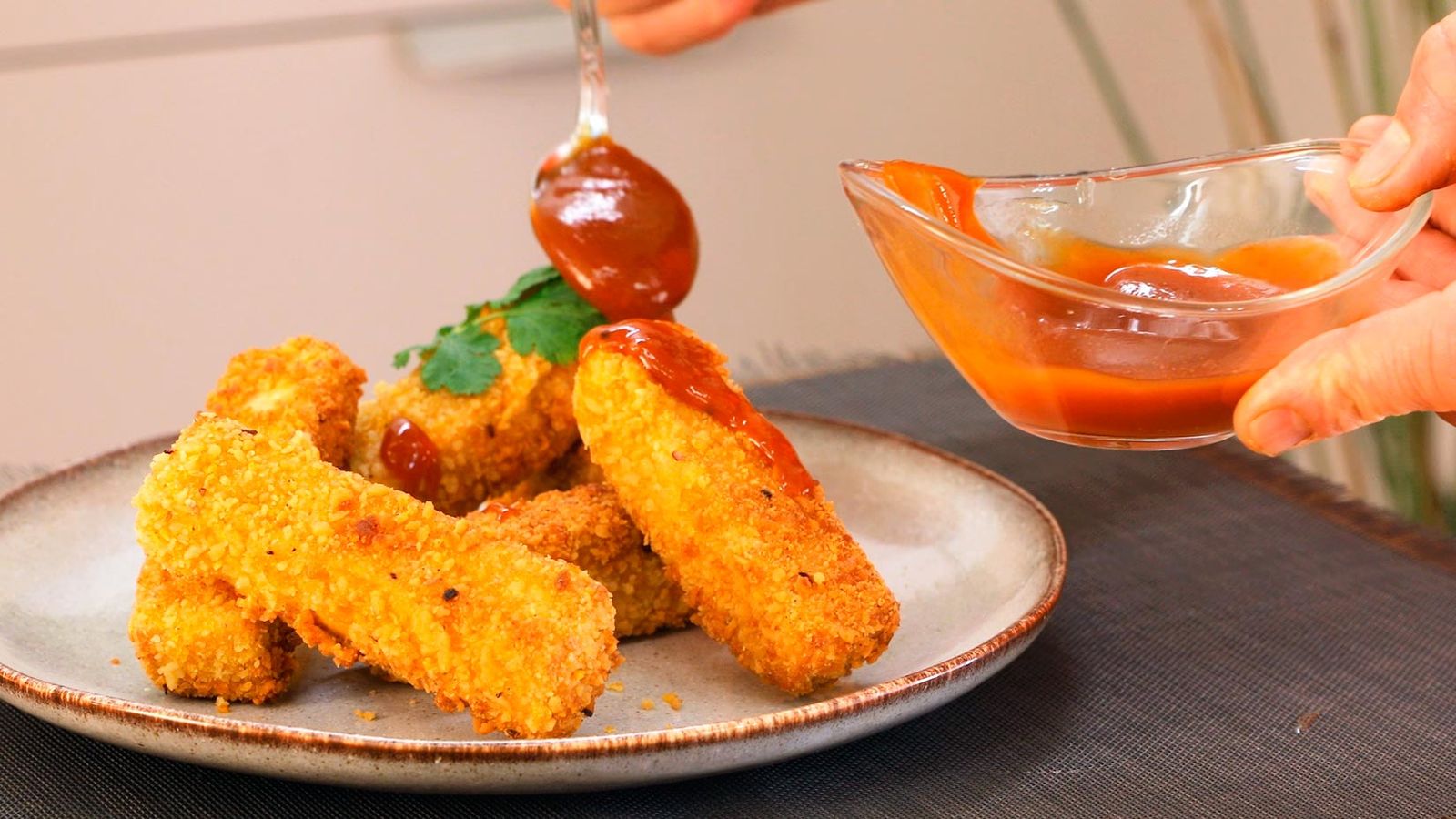 Receta de nuggets de tofu paso 7 Receta de nuggets de tofu paso 7