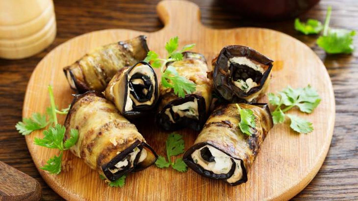 rollitos de berenjena con queso ricotta