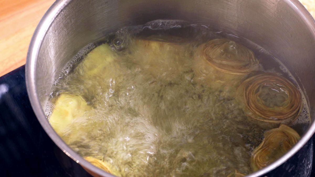 Alcachofas con jamón   Paso 2