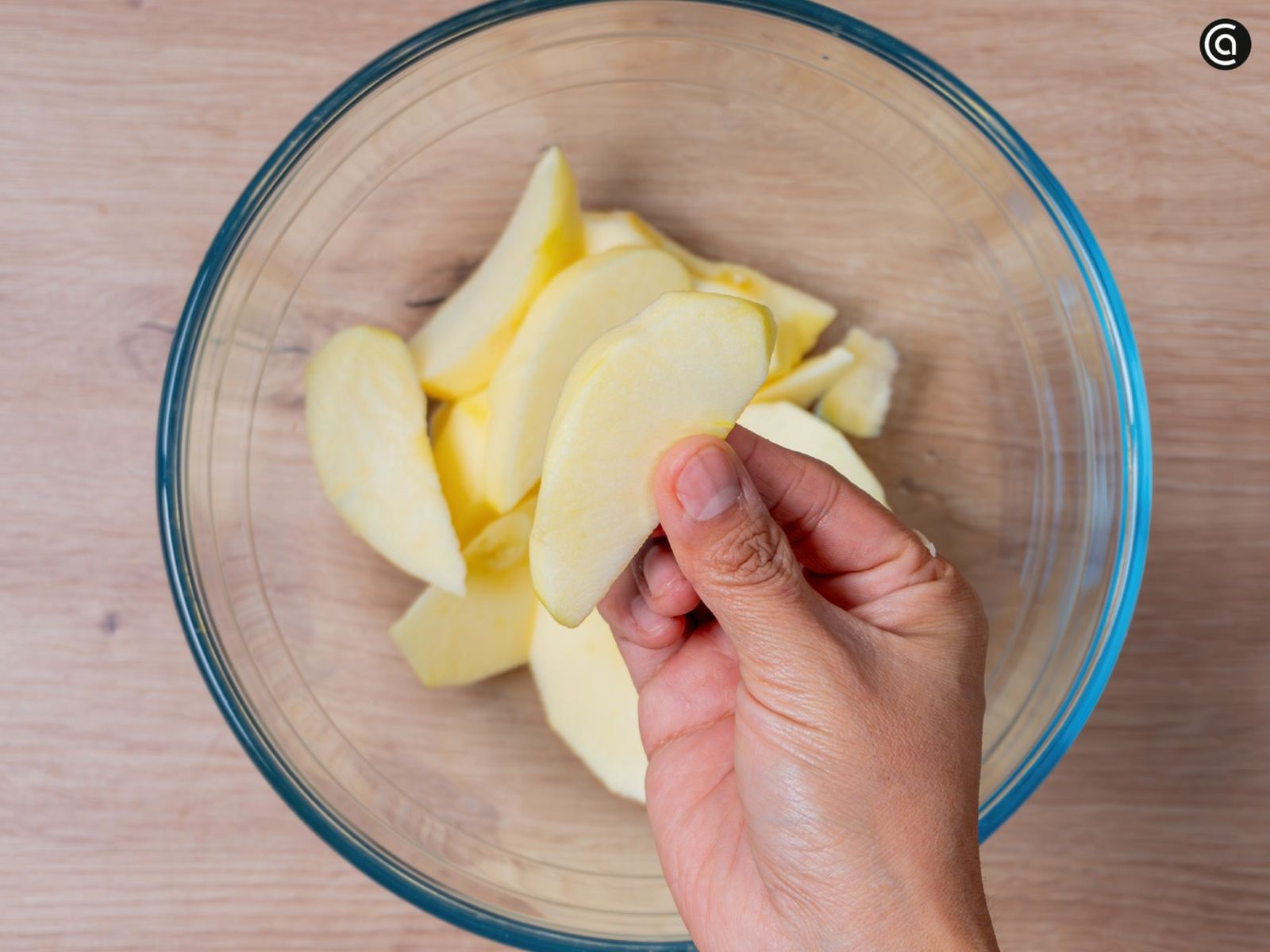 Cortar y pelar las manzanas