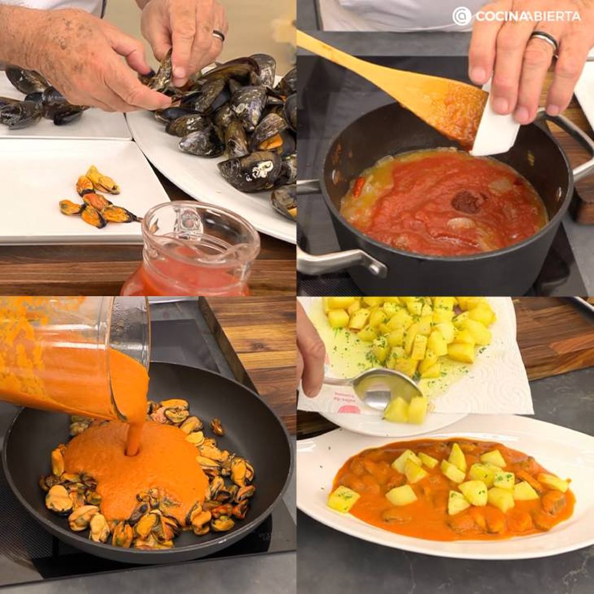 Paso a paso para hacer mejillones a la diabla