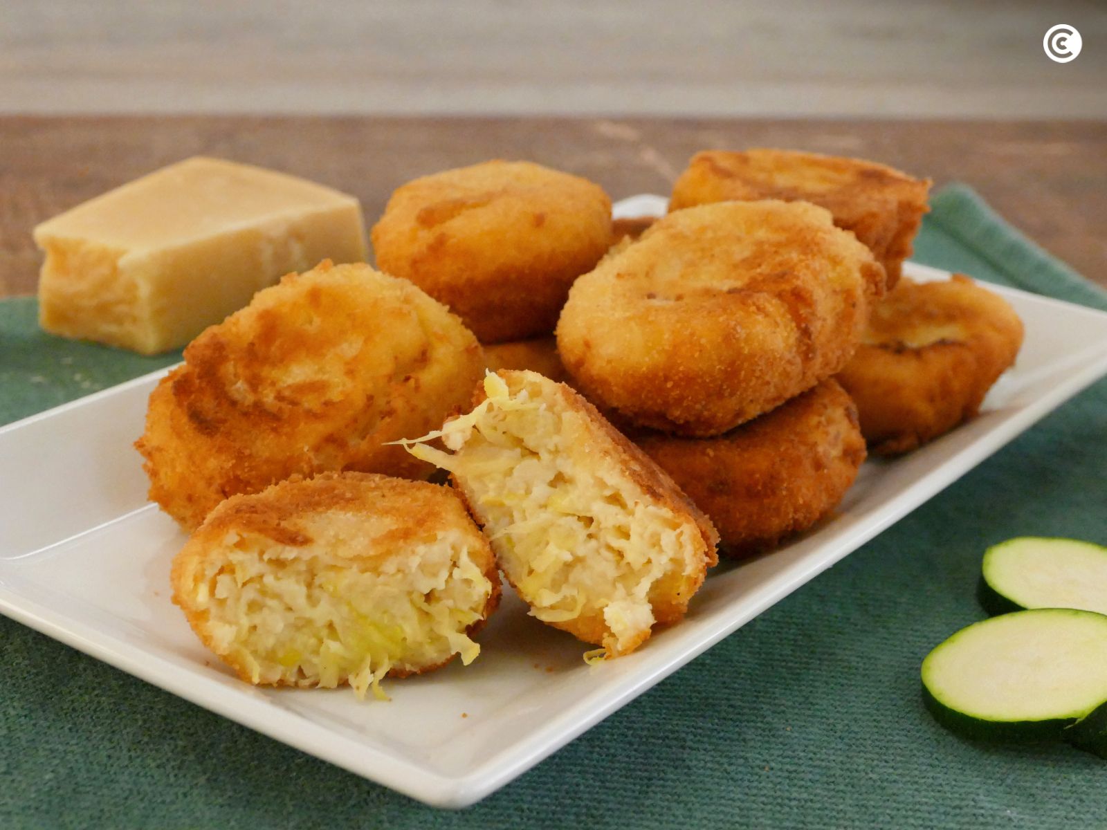 Receta de nuggets de calabacín y queso