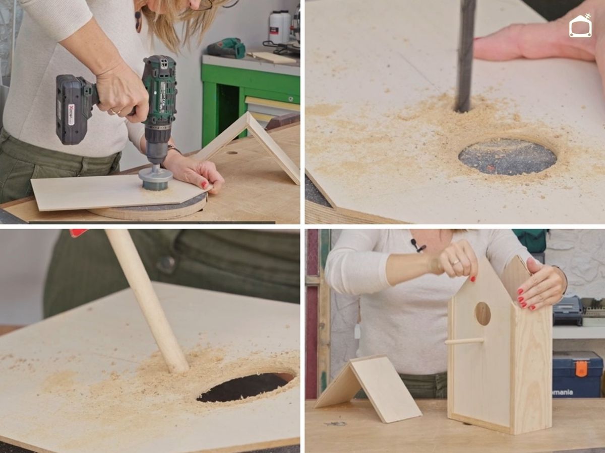 Haz el agujero de entrada y el posadero