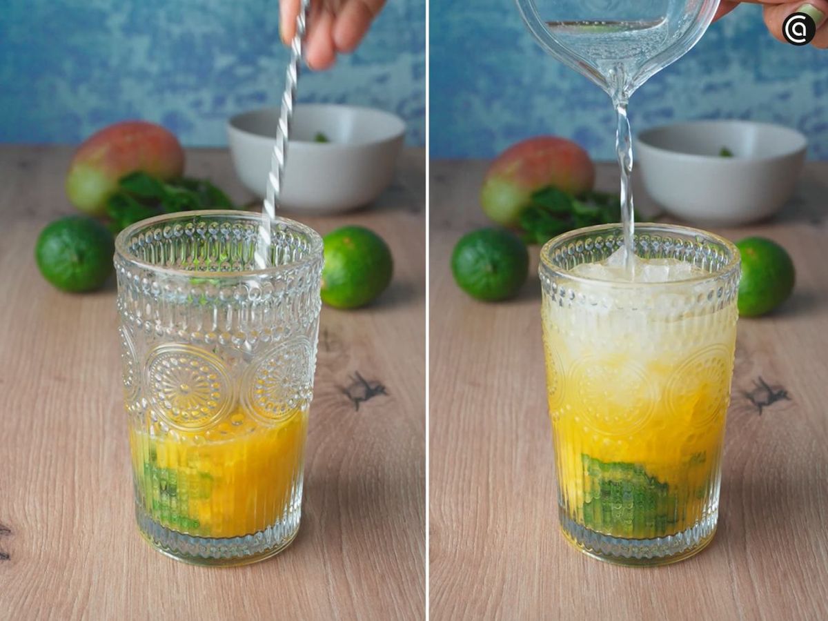 Decora con hojas de menta