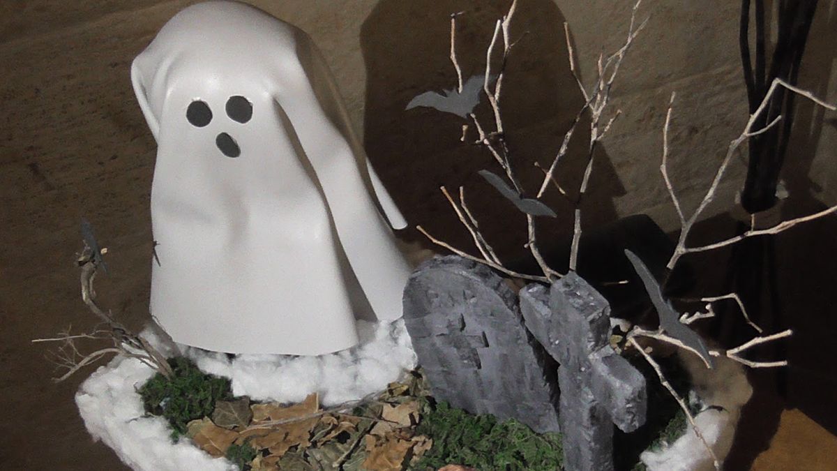 centro de mesa para Halloween comunidad manualidades