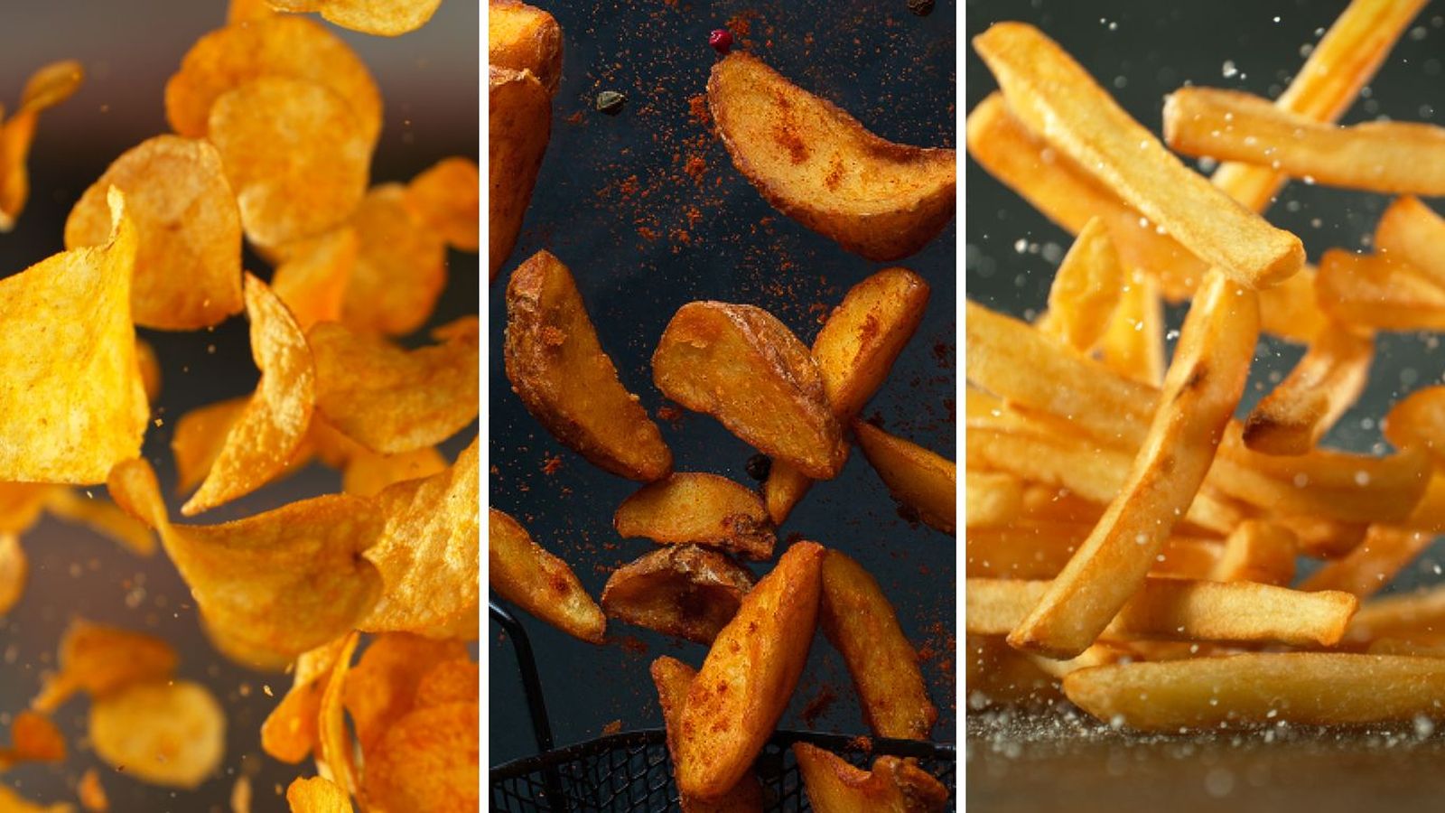 Diferentes tipos de patatas fritas Diferentes tipos de patatas fritas