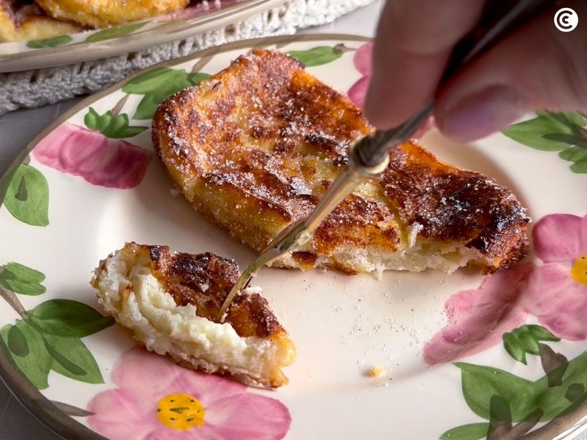Torrijas en freidora de aire cremosas