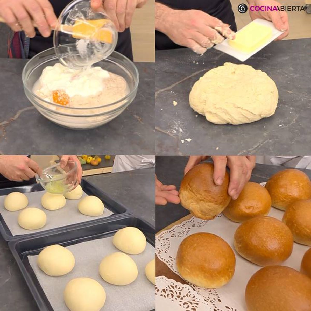 pan para hamburguesas receta pasos