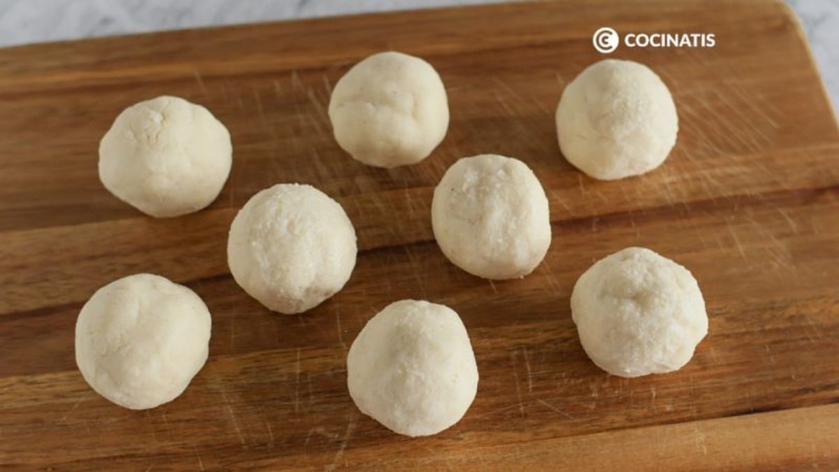 Bolitas de masa de tortillas de maíz