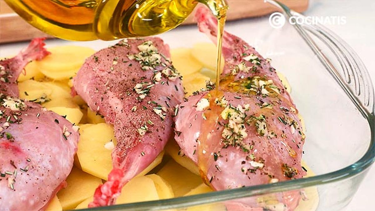 Receta de muslos de carne de conejo al horno  paso 4