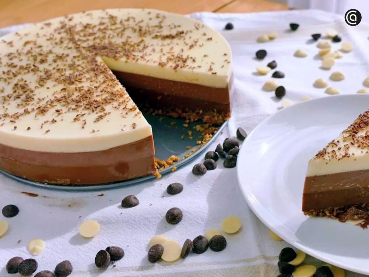 Tarta tres chocolates sin horno, un éxito asegurado.