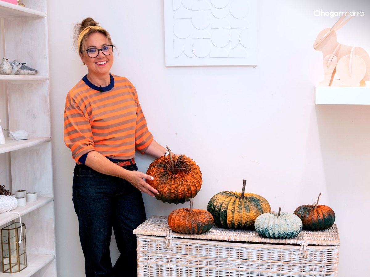 Calabaza decorativa con tubo de ventilación DIY