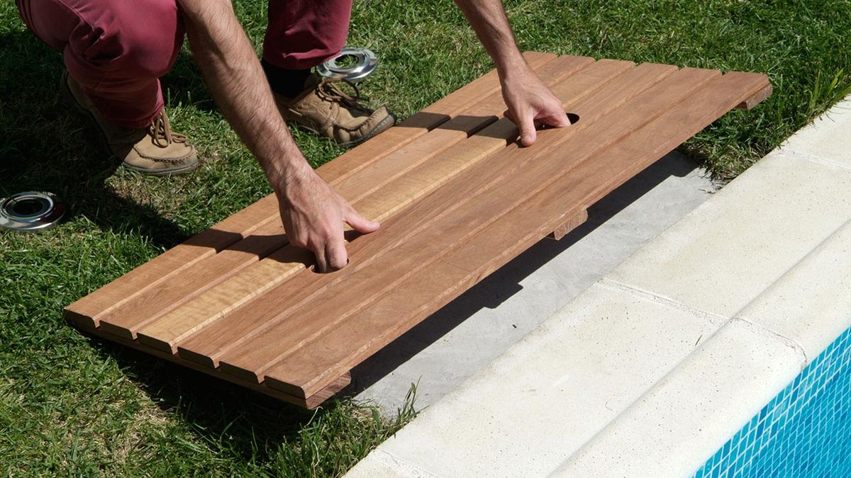 Colocación de escalera en piscina paso 13