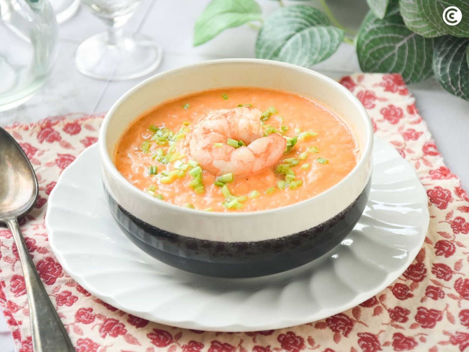 Crema de langostinos