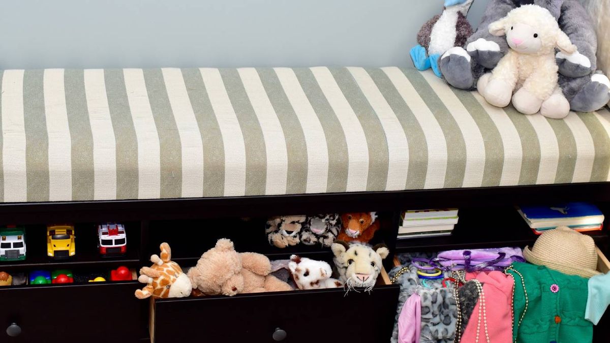 Banco de almacenaje infantil