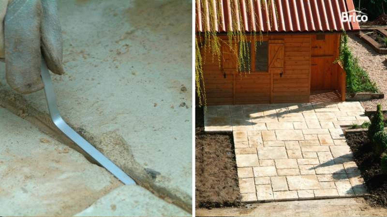 Finalizar el enlosado del jardín Finalizar el enlosado del jardín