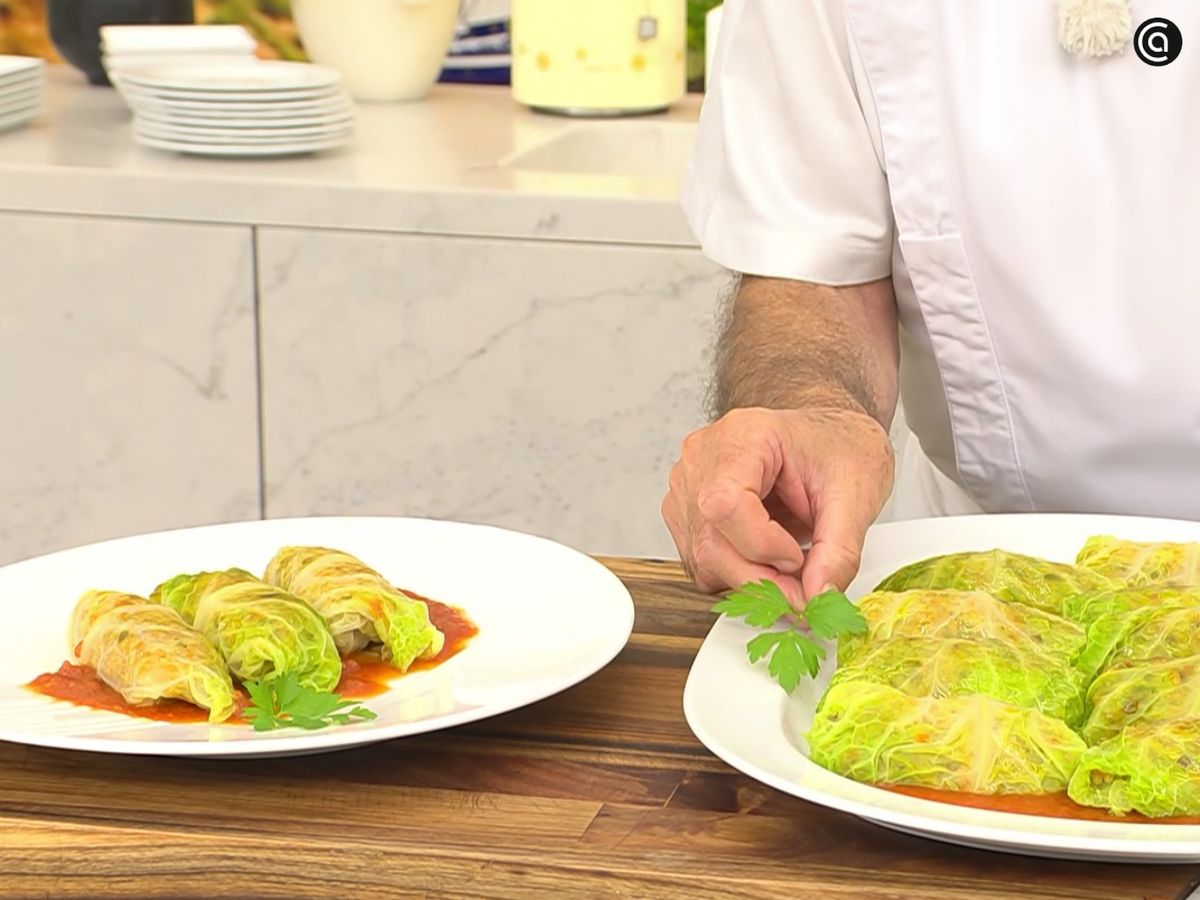 Rollitos de repollo rellenos de arroz y verduras - paso 5