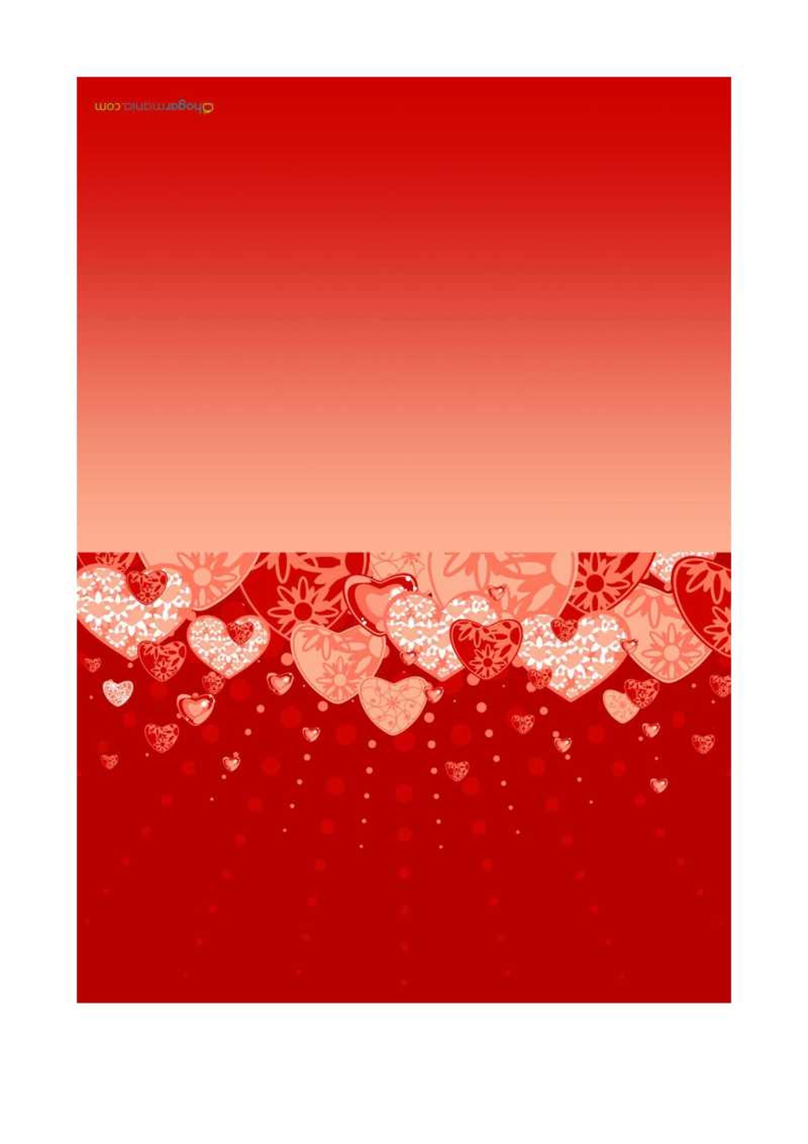 Tarjeta de San Valentín con corazones rojos. Tarjeta de San Valentín con corazones rojos.