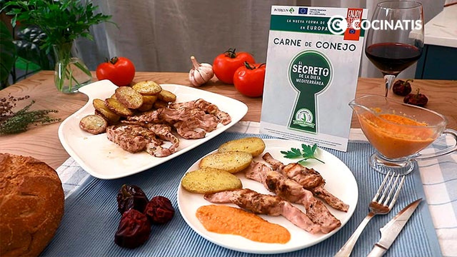 Receta de medallones de carne de conejo a la plancha con Salsa Romesco y patatas paso 7 Receta de medallones de carne de conejo a la plancha con Salsa Romesco y patatas paso 7