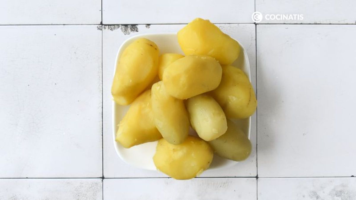 Patatas cocidas y peladas