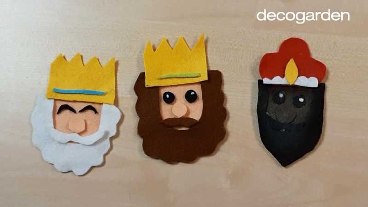 Reyes Magos de fieltro.