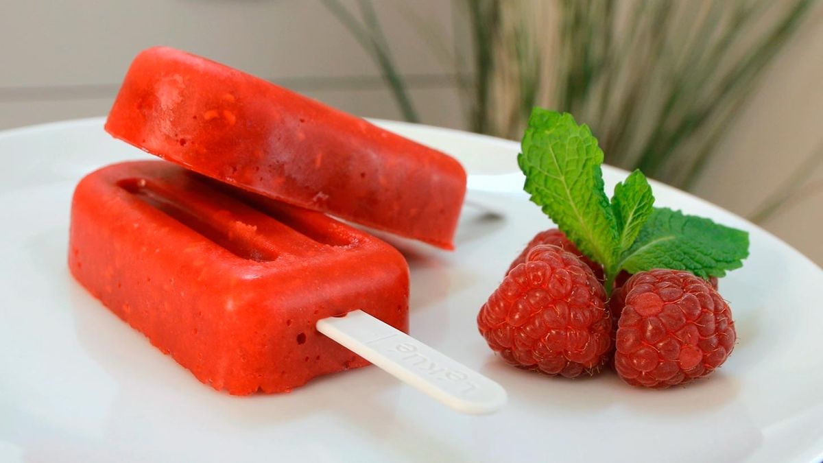 Receta de polos de frambuesa y lima