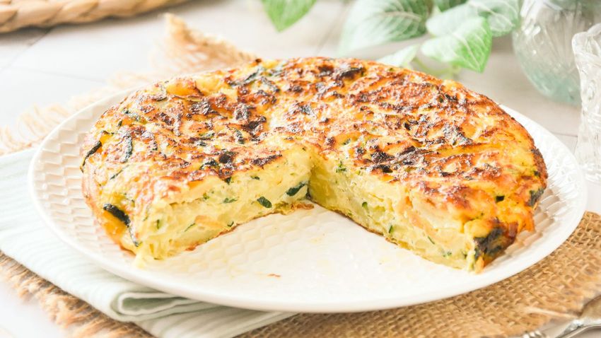 Tortilla de patata y calabacín