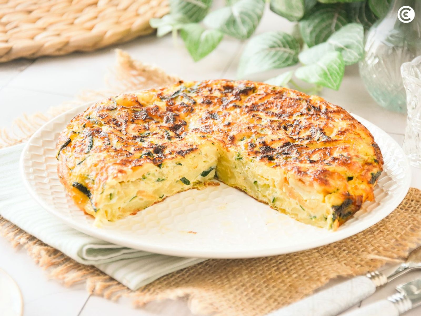 Tortilla de patata y calabacín