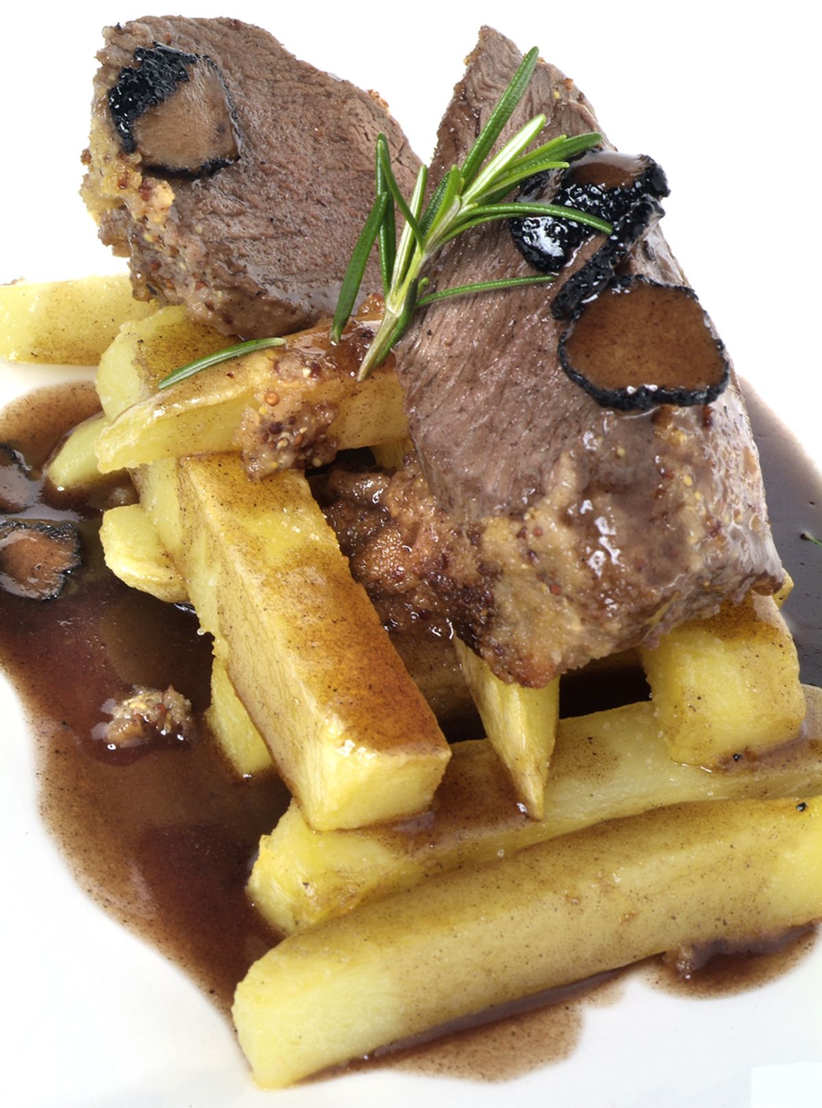 LOMO DE CORZO ASADO A LA MOSTAZA