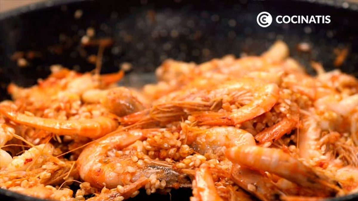 Receta de arroz con sepia o jibia y gambas  paso 5