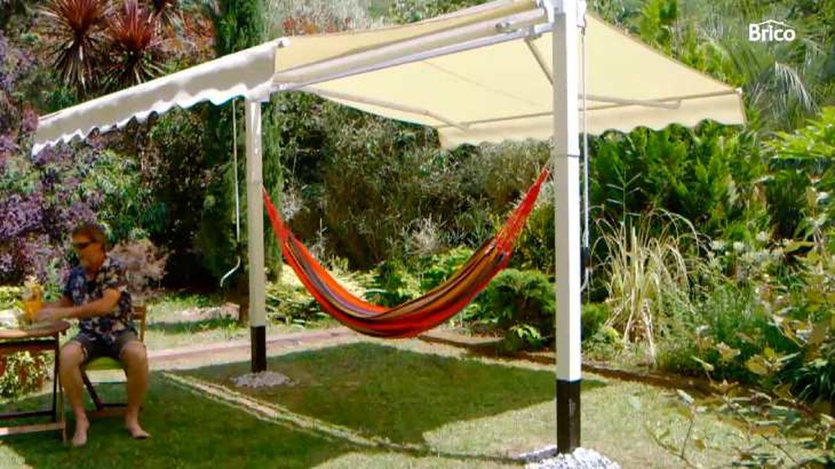 Colgar hamaca entre postes