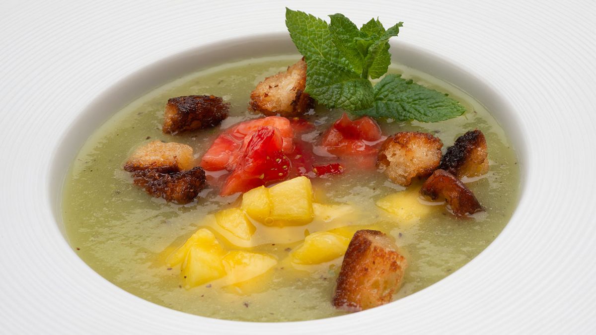 Gazpacho de kiwi y melón
