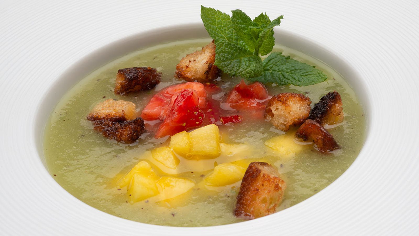 Gazpacho de kiwi y melón