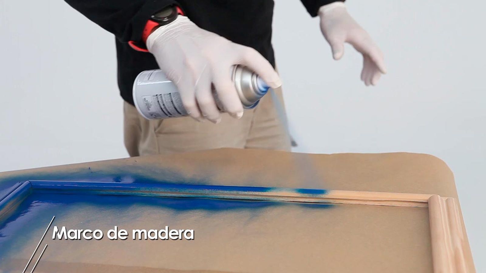 Como hacer un marco de madera con listones paso 4