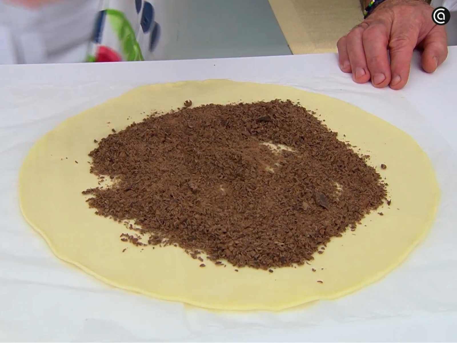 Estrella de hojaldre con chocolate - Paso 1